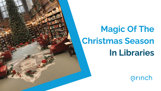 Christmas in a library