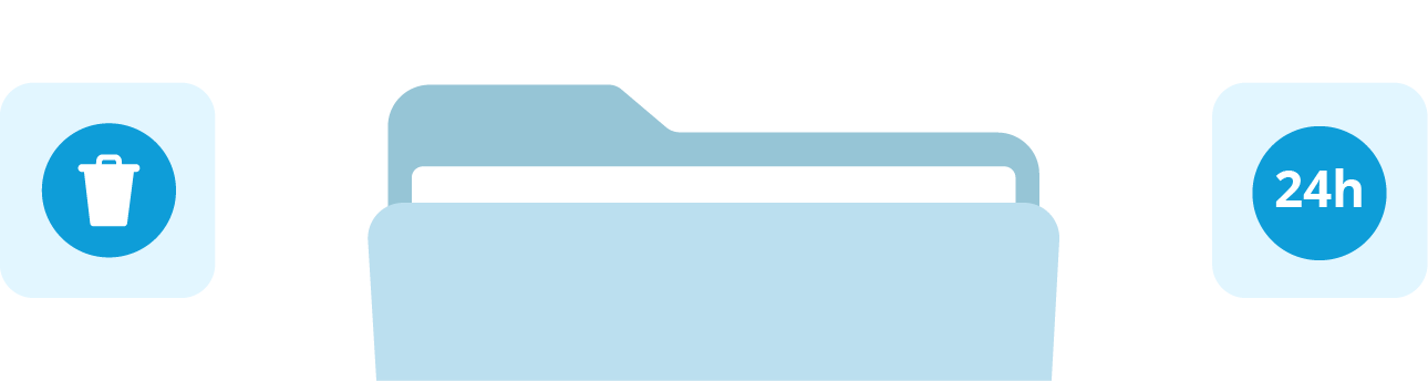 Princh automatically deletes all documents after 24 hours