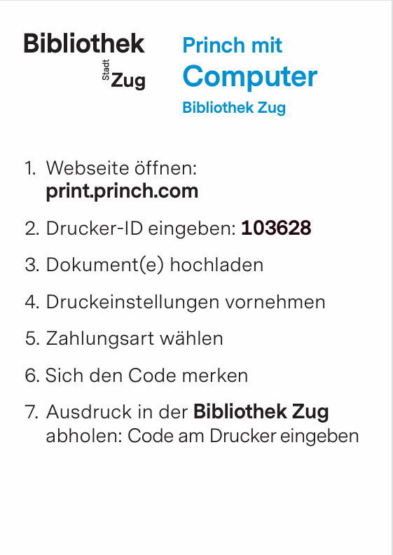 Die Princh-Einrichtung in der Bibliothek der Stadt Zug.